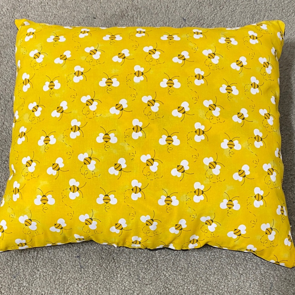 Yellow Floral Throw Pillow